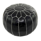 Pouf bohème en cuir