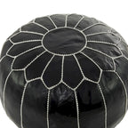 Pouf bohème en cuir