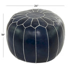 Pouf bohème en cuir