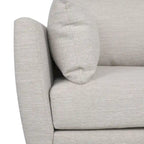Fauteuil Club Rembourré avec 2 Coussins Décoratifs Amovibles et Pieds Effilés en Bois de Bouleau
