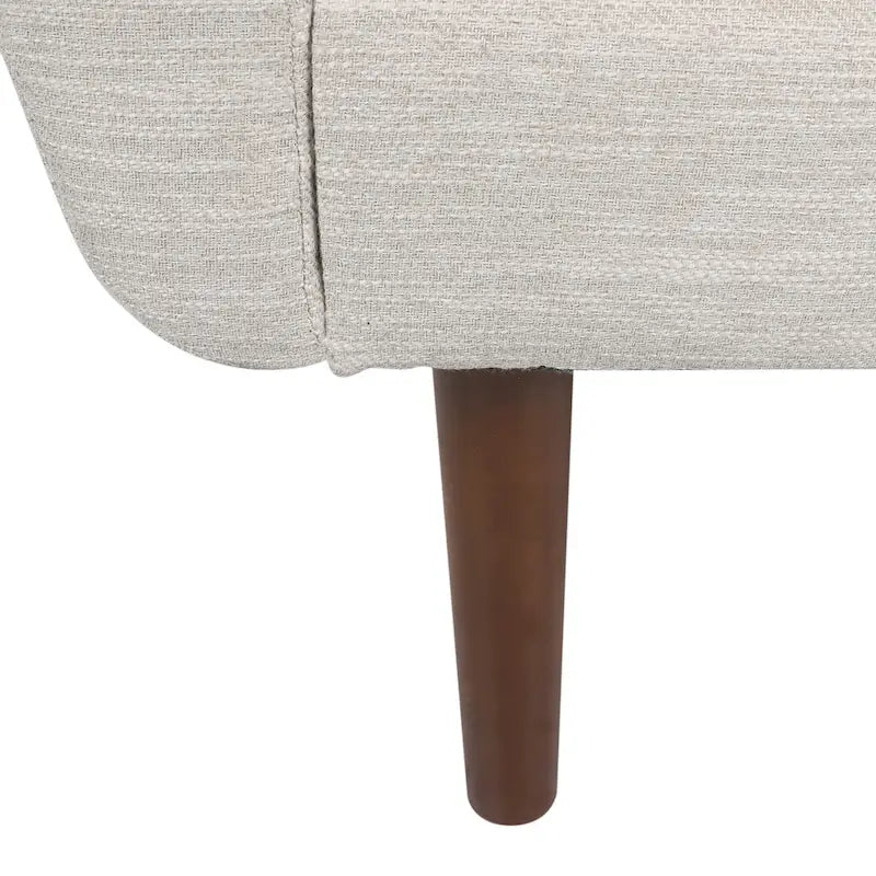 Fauteuil Club Rembourré avec 2 Coussins Décoratifs Amovibles et Pieds Effilés en Bois de Bouleau