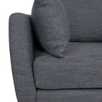 Fauteuil Club Rembourré avec 2 Coussins Décoratifs Amovibles et Pieds Effilés en Bois de Bouleau