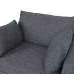 Fauteuil Club Rembourré avec 2 Coussins Décoratifs Amovibles et Pieds Effilés en Bois de Bouleau