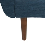 Fauteuil Club Rembourré avec 2 Coussins Décoratifs Amovibles et Pieds Effilés en Bois de Bouleau