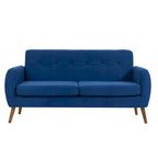 Canapé compact Rya, tissu, bois d'hévéa