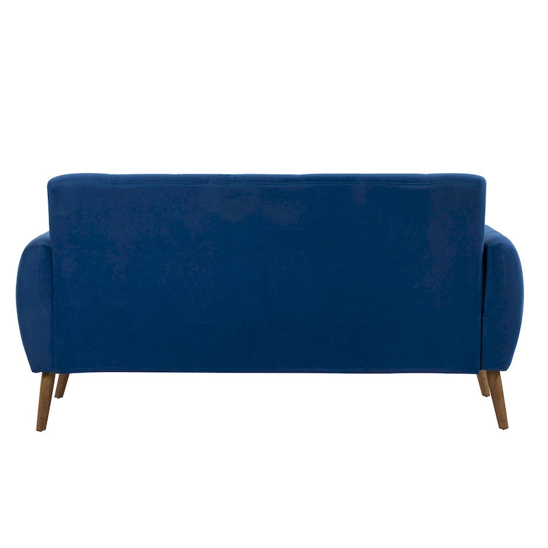 Canapé compact Rya, tissu, bois d'hévéa