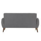 Canapé compact Rya, tissu, bois d'hévéa