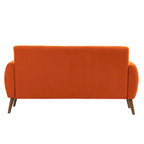 Canapé compact Rya, tissu, bois d'hévéa