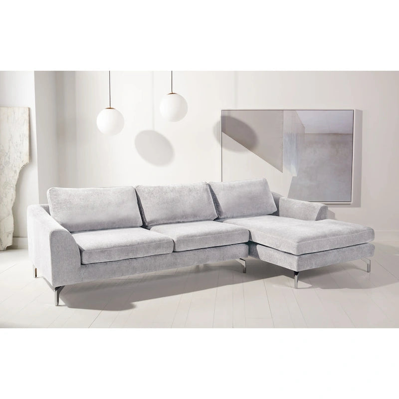 Canapé en velours gris anthracite Couture Nicholsen