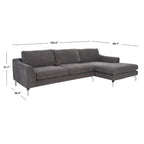Canapé en velours gris anthracite Couture Nicholsen