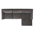 Canapé en velours gris anthracite Couture Nicholsen