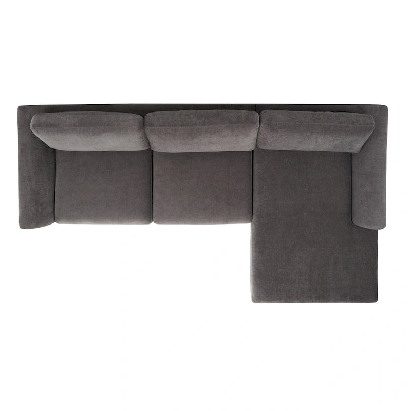 Canapé en velours gris anthracite Couture Nicholsen