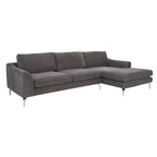 Canapé en velours gris anthracite Couture Nicholsen