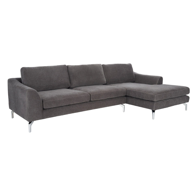 Canapé en velours gris anthracite Couture Nicholsen