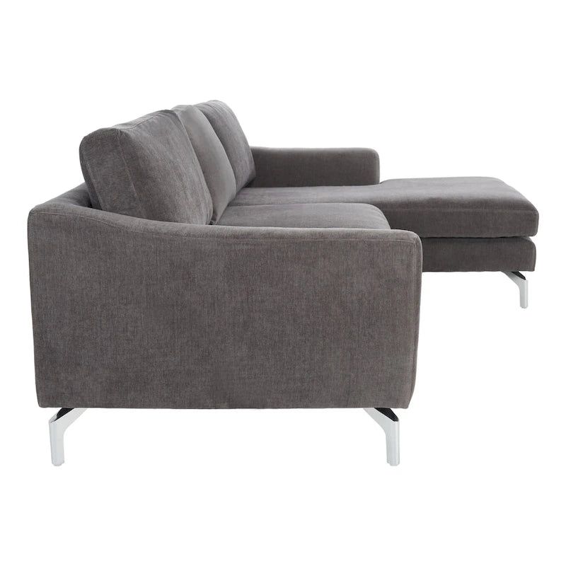 Canapé en velours gris anthracite Couture Nicholsen