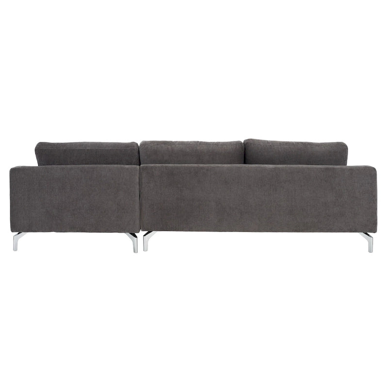 Canapé en velours gris anthracite Couture Nicholsen