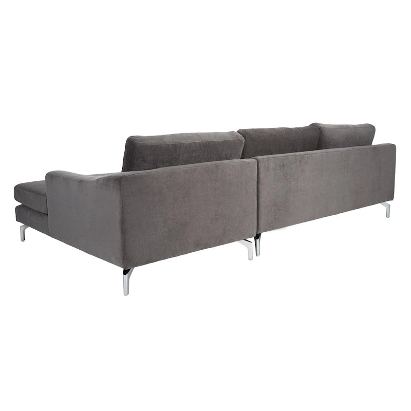 Canapé en velours gris anthracite Couture Nicholsen