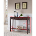 Console en noyer avec 2 tiroirs – Table de couloir ou de canapé (42" l. x 12" P x 32" H)