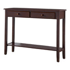 Console en noyer avec 2 tiroirs – Table de couloir ou de canapé (42" l. x 12" P x 32" H)