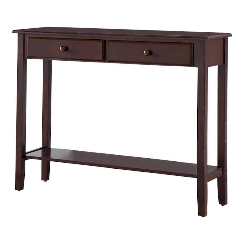 Console en noyer avec 2 tiroirs – Table de couloir ou de canapé (42" l. x 12" P x 32" H)