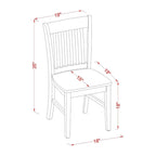 Ensemble de salle à manger ovale en bois dur avec rallonge papillon et chaises en bois – Noir et cerisier (5, 7 ou 9 pièces)
