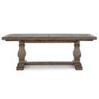 Table à manger extensible en pin recyclé – Peut accueillir jusqu'à 10 personnes, style rustique et campagnard (84-114")