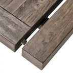Table à manger extensible en pin recyclé – Peut accueillir jusqu'à 10 personnes, style rustique et campagnard (84-114")