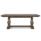 Table à manger extensible en pin recyclé – Peut accueillir jusqu'à 10 personnes, style rustique et campagnard (84-114")