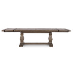 Table à manger extensible en pin recyclé – Peut accueillir jusqu'à 10 personnes, style rustique et campagnard (84-114")