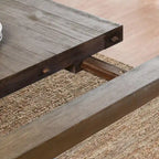 Table à manger extensible en pin recyclé – Peut accueillir jusqu'à 10 personnes, style rustique et campagnard (84-114")