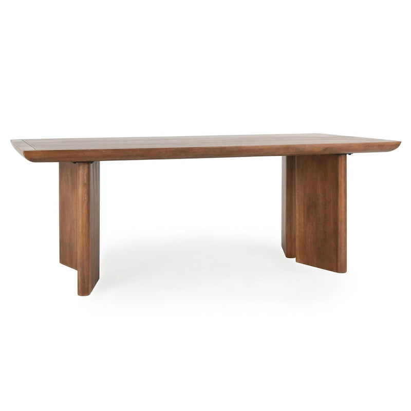 Table de salle à manger Selena 84 en bois de manguier couleur Terre d'ombre - 84Lx40Px30H