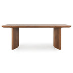 Table de salle à manger Selena 84 en bois de manguier couleur Terre d'ombre - 84Lx40Px30H