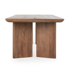 Table de salle à manger Selena 84 en bois de manguier couleur Terre d'ombre - 84Lx40Px30H