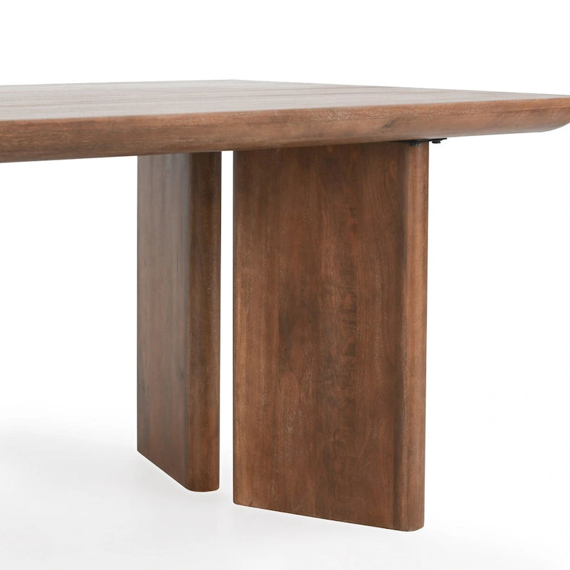 Table de salle à manger Selena 84 en bois de manguier couleur Terre d'ombre - 84Lx40Px30H