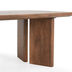 Table de salle à manger Selena 84 en bois de manguier couleur Terre d'ombre - 84Lx40Px30H