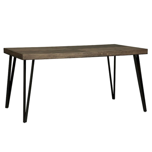 Salle à manger rustique 6 pièces Caramel – Table à chevrons, 4 chaises rembourrées et banc (152 x 89 cm)