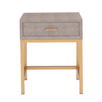 Table d'appoint à 1 tiroir Durham Faux Shagreen