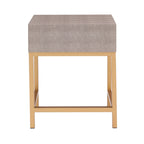 Table d'appoint à 1 tiroir Durham Faux Shagreen