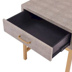 Table d'appoint à 1 tiroir Durham Faux Shagreen