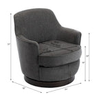 Fauteuil d'appoint pivotant en bois Rosedale