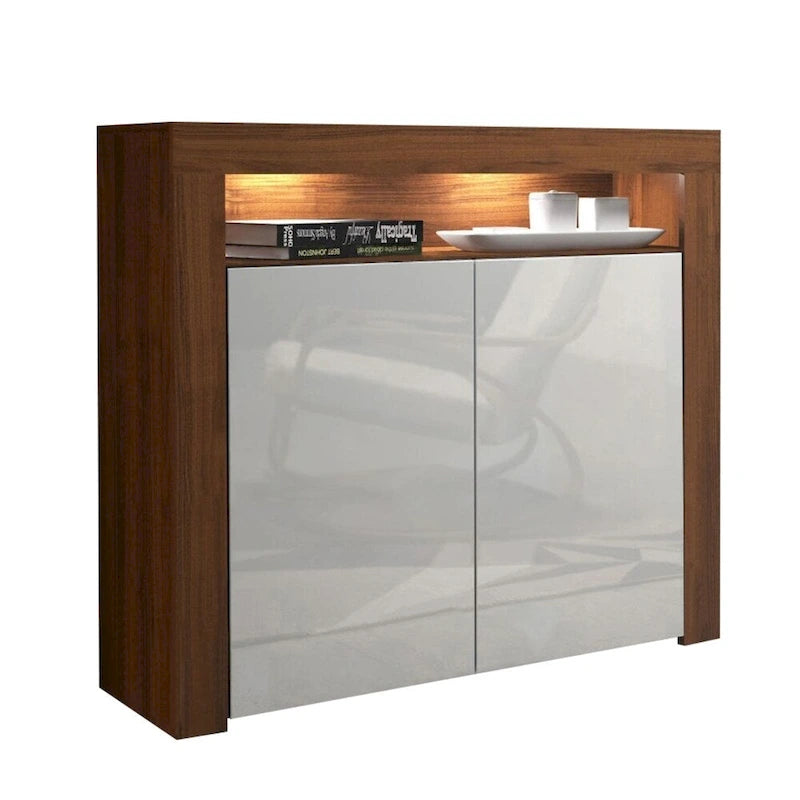 Buffet Milano 107cm 2D laqué mat brillant