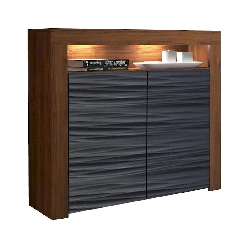 Buffet Milano 107cm 2D laqué mat brillant
