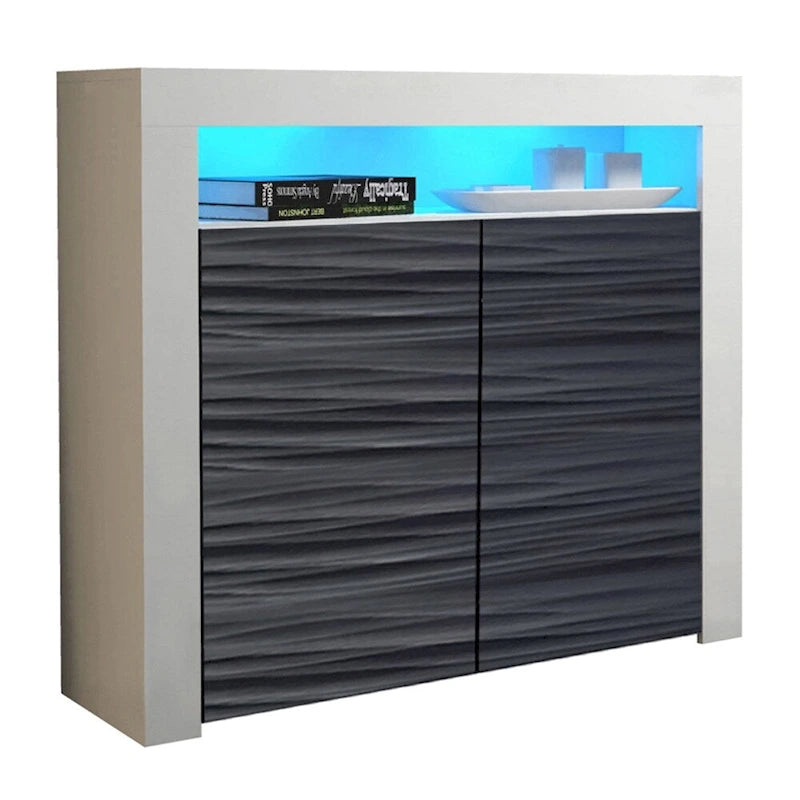 Buffet Milano 107cm 2D laqué mat brillant