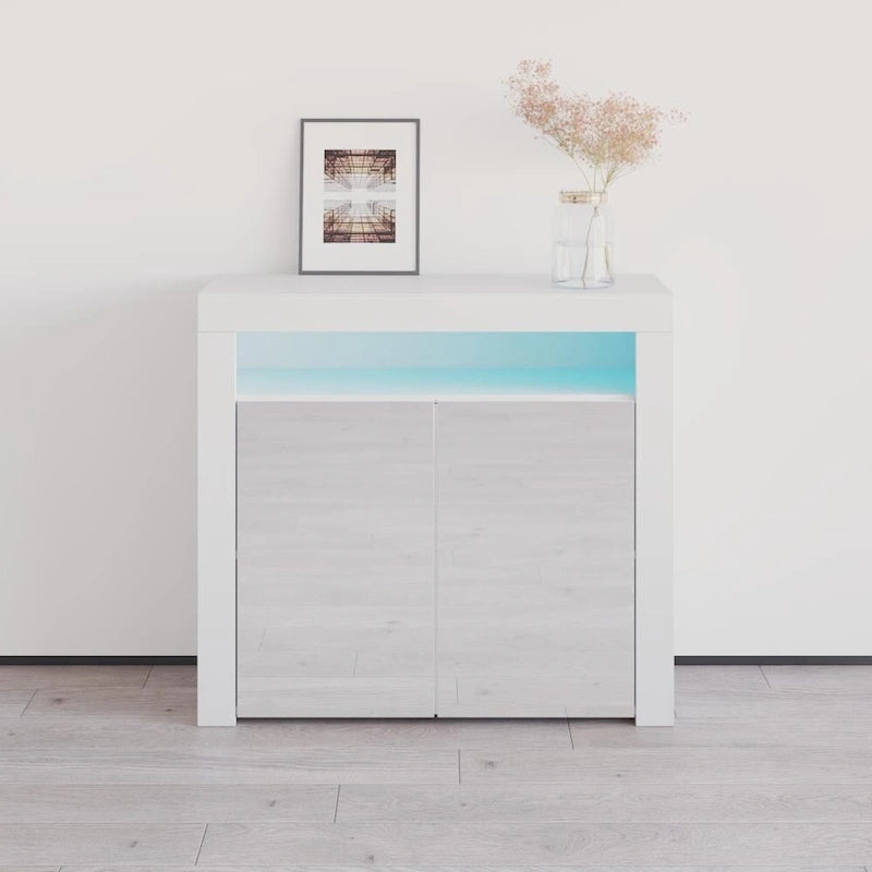 Buffet Milano 107cm 2D laqué mat brillant