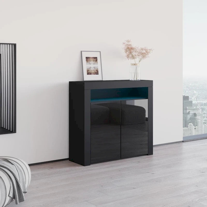 Buffet Milano 107cm 2D laqué mat brillant