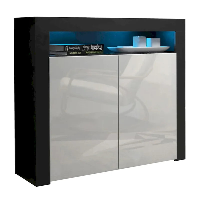 Buffet Milano 107cm 2D laqué mat brillant