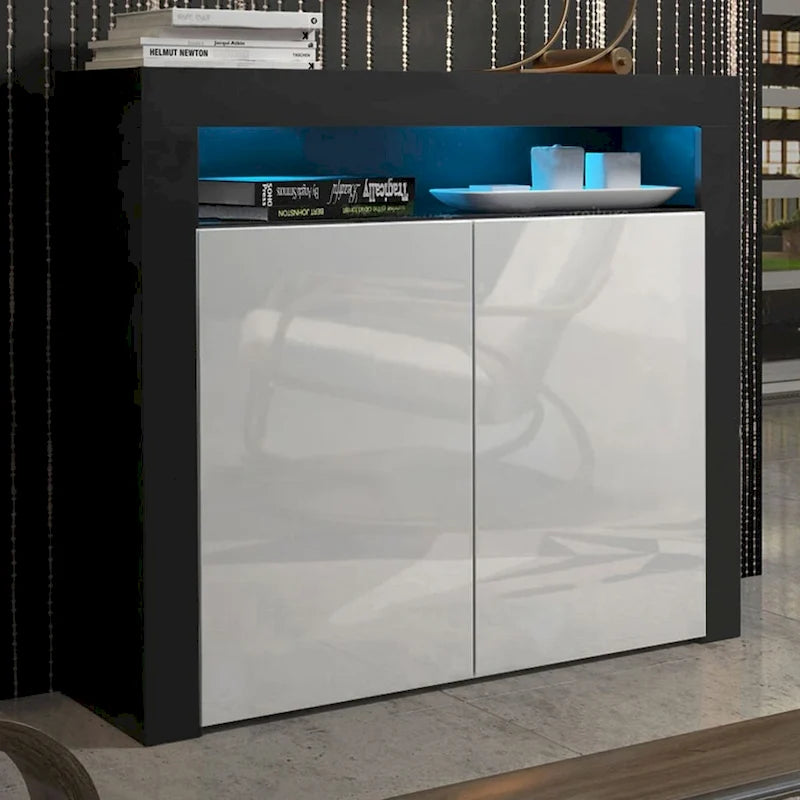 Buffet Milano 107cm 2D laqué mat brillant