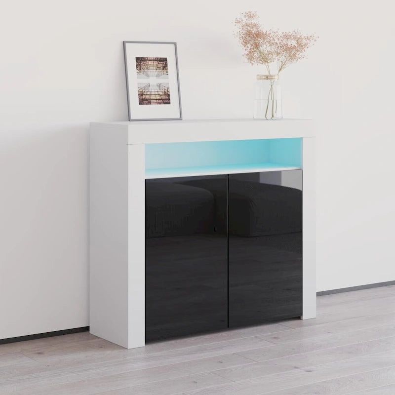 Buffet Milano 107cm 2D laqué mat brillant