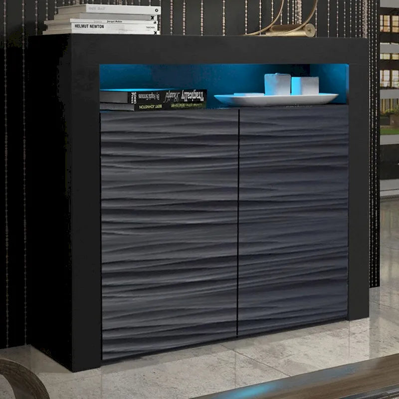 Buffet Milano 107cm 2D laqué mat brillant
