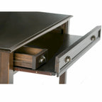 Bureau en bois massif avec tiroir à clavier et tiroir caché – Acajou foncé (107 cm de large)